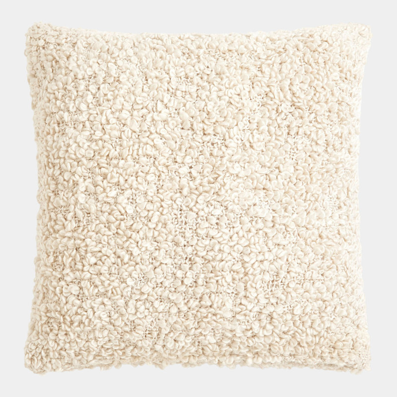 Textured Boucle Pillow, Natural