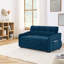 Lit, charge, réglable, velours bleu, dispositif escamotable, 47 po x 53 po x 31 po, 69 po x 45 po x 16,5 po, dossier élégant, couchette, 47 po x 53 po x 31 po-308895481