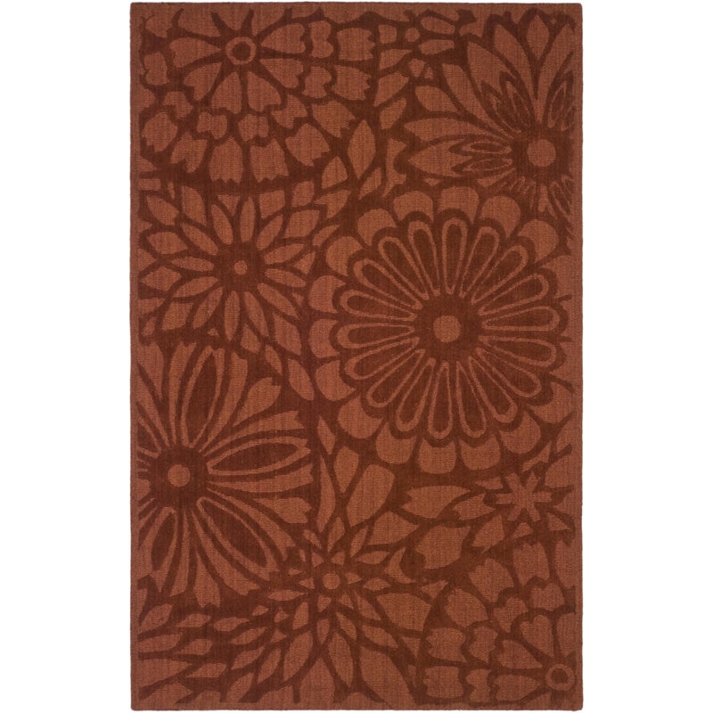 Martha Stewart Tufted/Hand Loomed Wool Pile Floral Rug, Rectangle 3' x 5'