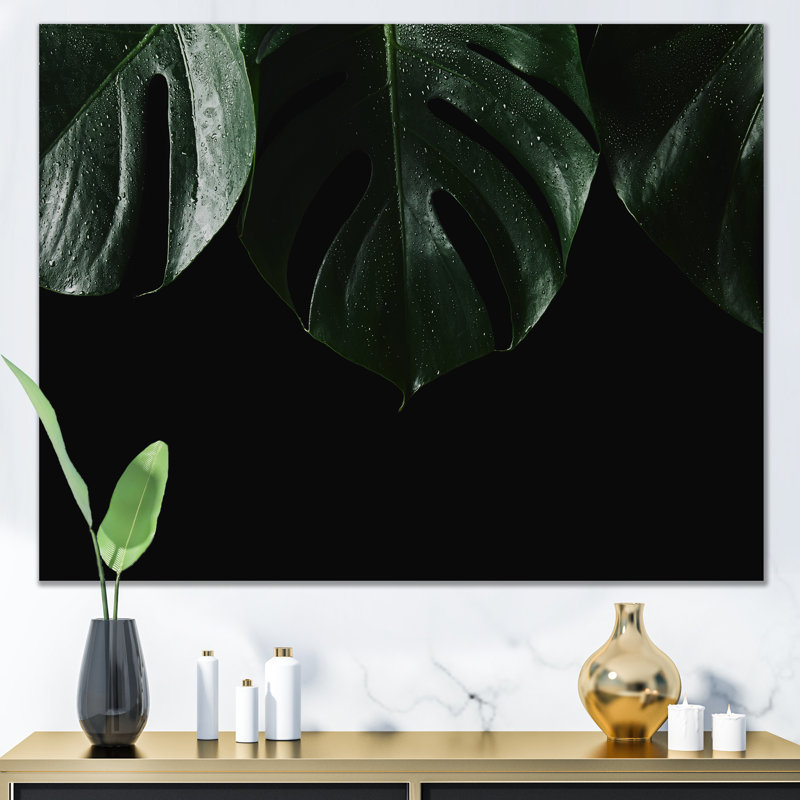 Gros plan sur les feuilles vertes - reproduction d'art moderne sur toile