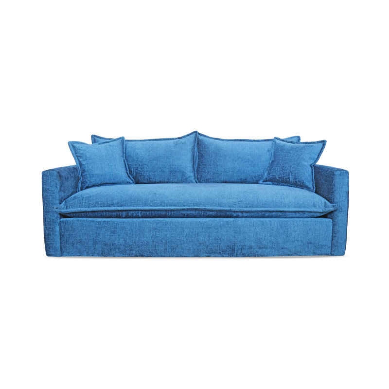 Duccio Upholstered 84'' Sofa, 84", Penelope Golden, Black