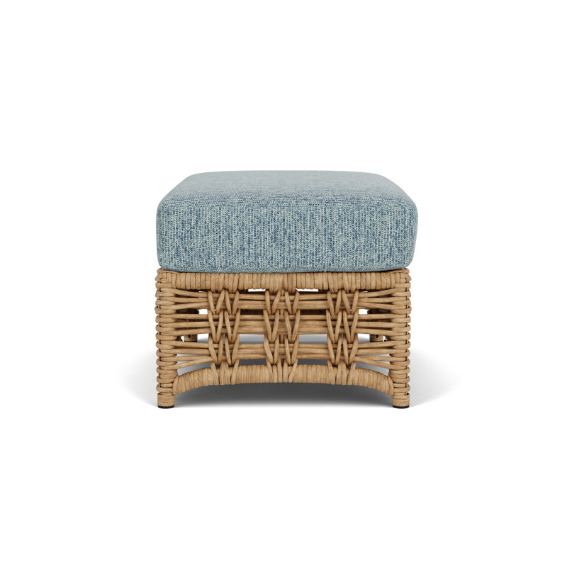 Magnolia Rectangle Outdoor Ottoman Patio Ottoman, Serene Ocean
