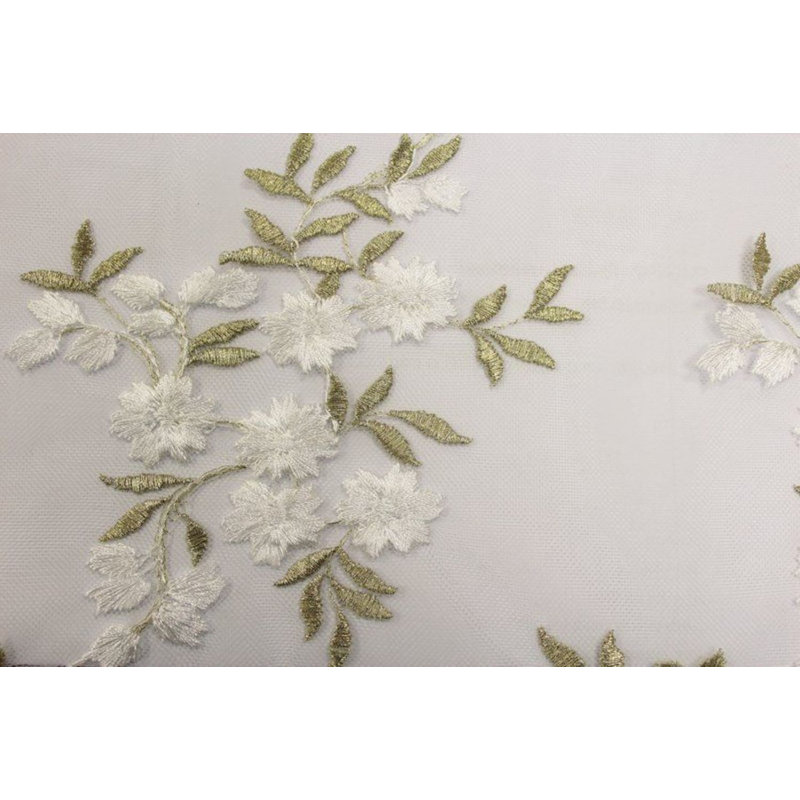 Fabric, White/Gold