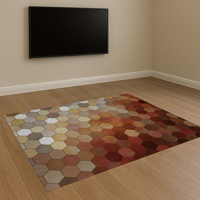 Geometric Area Rug, Rectangle 140 x 200 cm