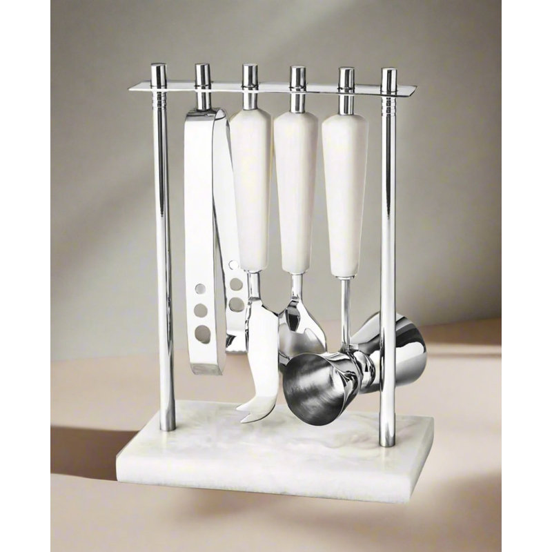 Ensemble d'outils de bar 5 pièces Azure, Blanc