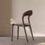 Ensemble de 2 chaises d'appoint beige et blanc + brun noisette