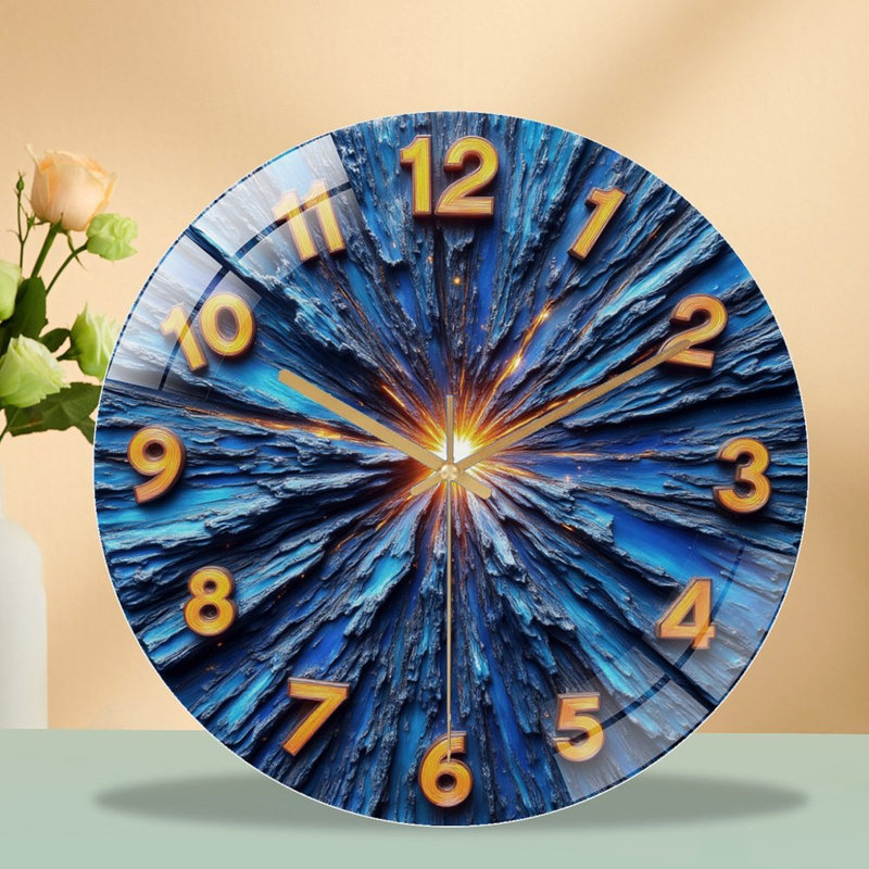 Horloge murale en verre