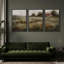 " Tranquil Meadow Cottage In Misty Fields Serene Pastoral " 3 - Pieces-98697669-98697666