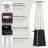 48,000 BTU Propane Standing Patio Heater with Wheels and Small Table Top Pyramid Outdoor Patio Heater-61749206