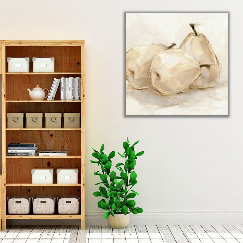White Pear Study II - reproduction d'art sur toile, H 12 po x l 12 po