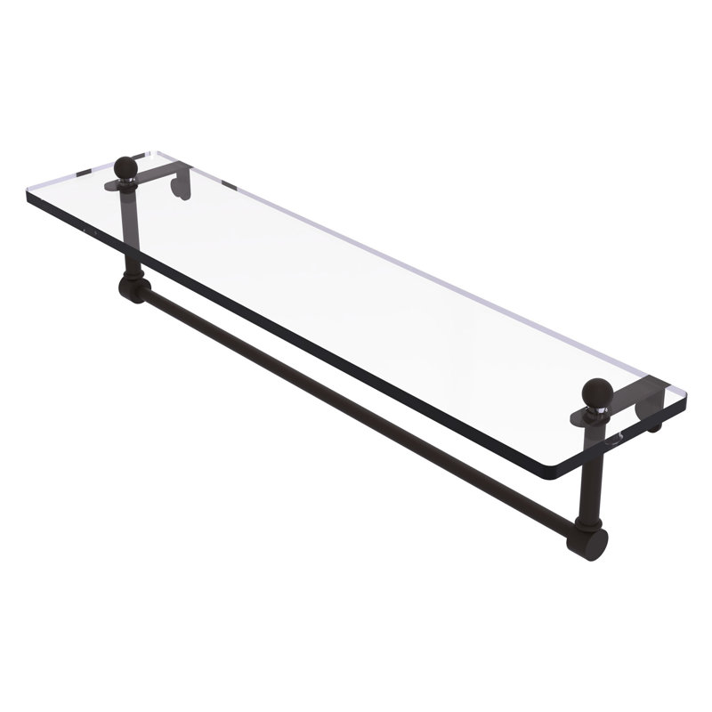 Ballenas Bracket Shelf with Towel Bar, 22", Oil Rubbed Bronze