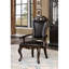 Fauteuil rétro, 2 pièces, brun foncé, structure en bois massif, charme de salle à manger élégant 2 pièces, bois, beauté