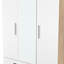 Fully Assembled Contrast 3 Door Wardrobe