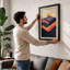 Mountains at Sunrise Modern - Framed Print-1927636377-1927636356