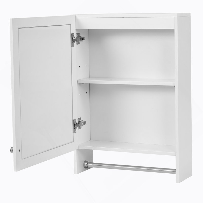 Armoire de salle de bain à miroir, armoire murale avec tablette réglable, porte à fermeture en douceur
