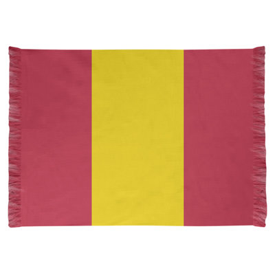 Tapis tissé à plat rouge/jaune St Louis