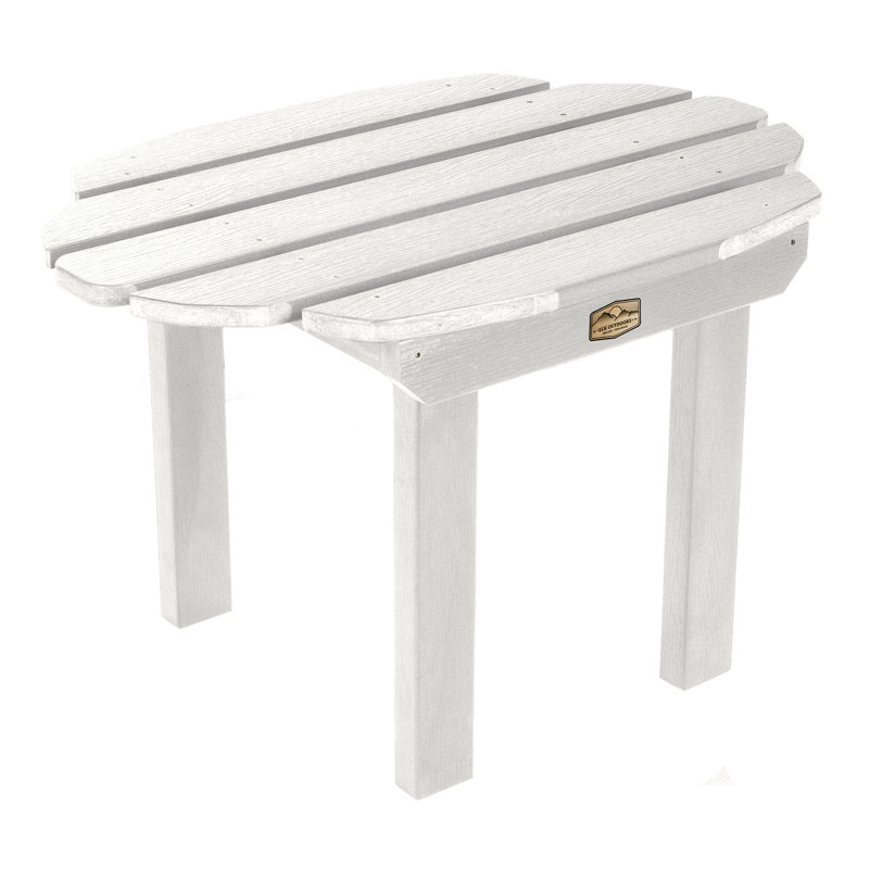 Table d’appoint en plastique Wyona, Blanc