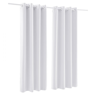 2 Set Blackout Curtain Grommet Window Panel Thermal Insulated Drapes 52x84 inch
