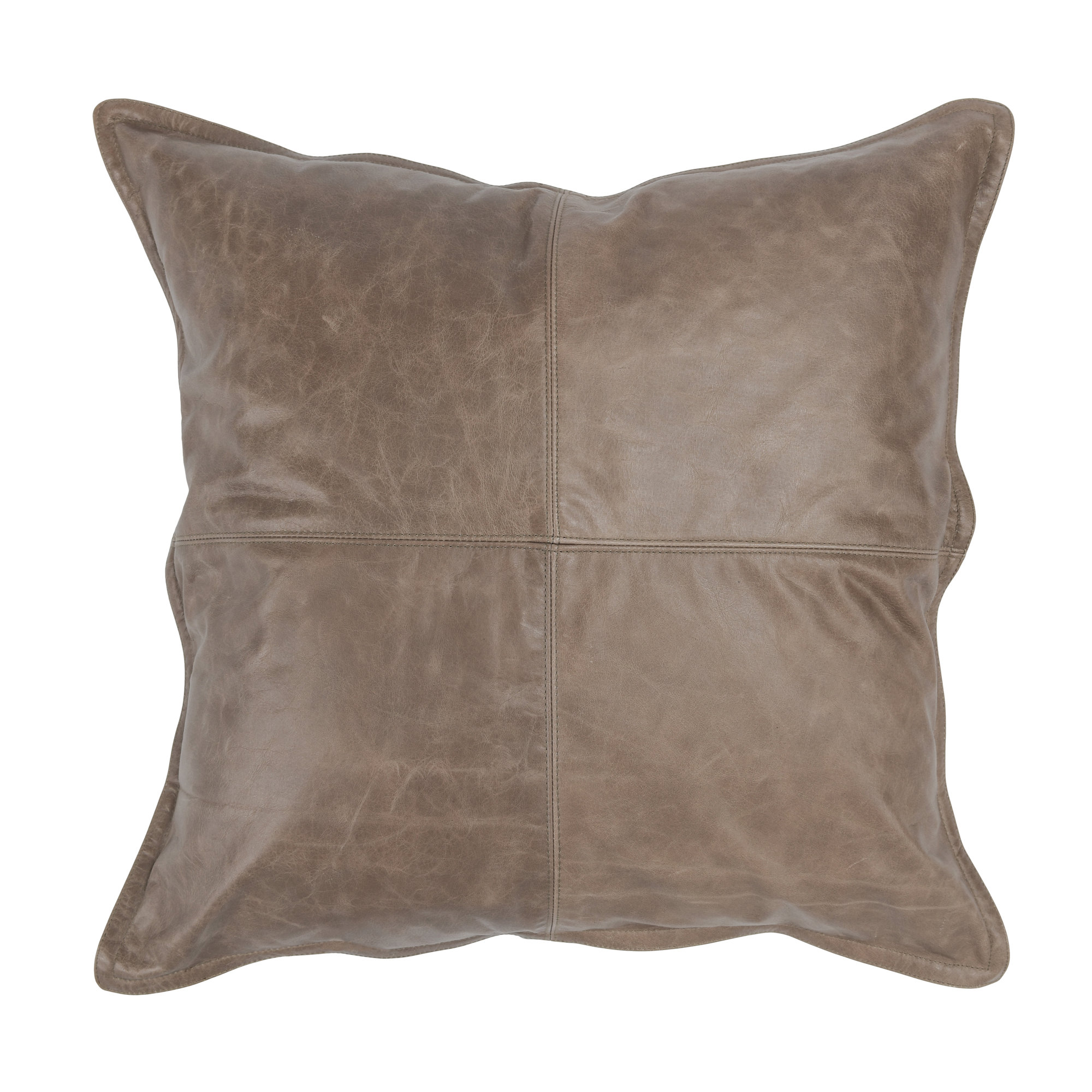 Cutler Throw Pillow, Taupe, Square 22"