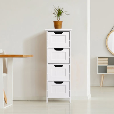Armoire blanche polyvalente avec tiroirs fonctionnels pour une organisation efficace et un design réfléchi