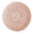  Casafield Round Pouf Ottoman, Cotton Knit Upholstered Footrest - Light Pink-197445877