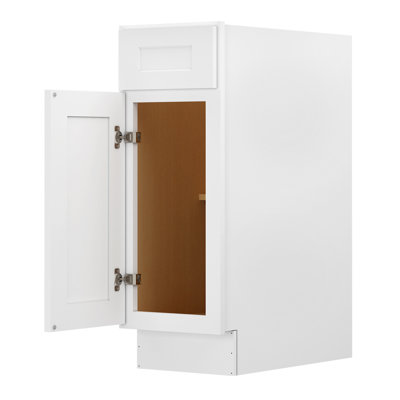 Armoire inférieure à 1 tiroir et 1 tablette l 12 po x H 34-1 / 2 po x P 24 po Blanc Prêt à assembler (RTA)