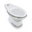 Light Oak Victorian High Tank Pull Chain Toilet – Elongated Bowl, 1.6 GPF Gravity Flush, Adjustable Height Wall Mounted Tank with Chrome L-Pipe (Seat Not Included)