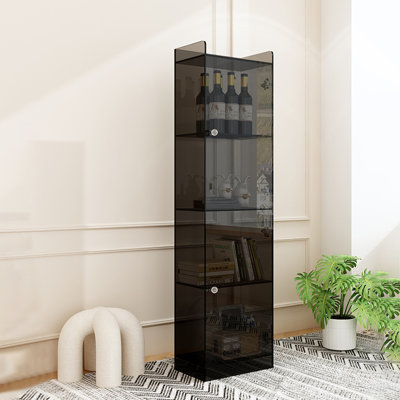 Modern acrylic accent cabinet with doors