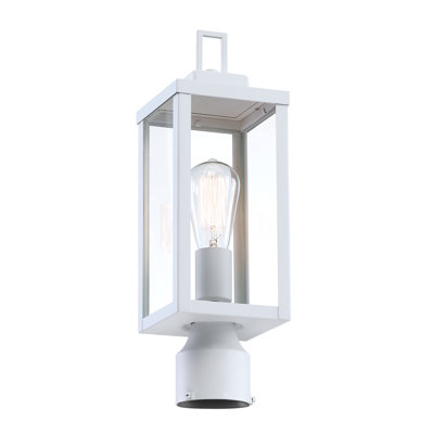 Topawa 1-light Outdoor Post Light Kits Head with Clear Glass Shade