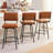 Lavante Swivel Upholstered Counter Stool with Metal Frame-446153768