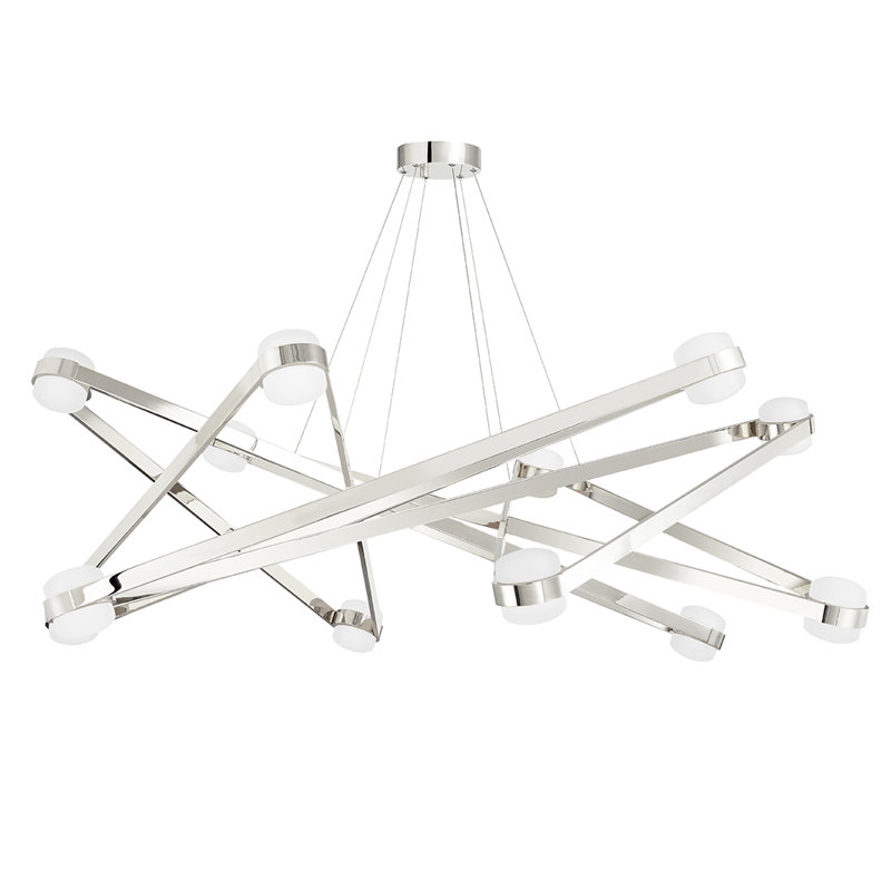 Orbit 12 Light Chandelier, Polished Nickel