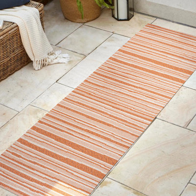 Tapis orange / crème Clarisa