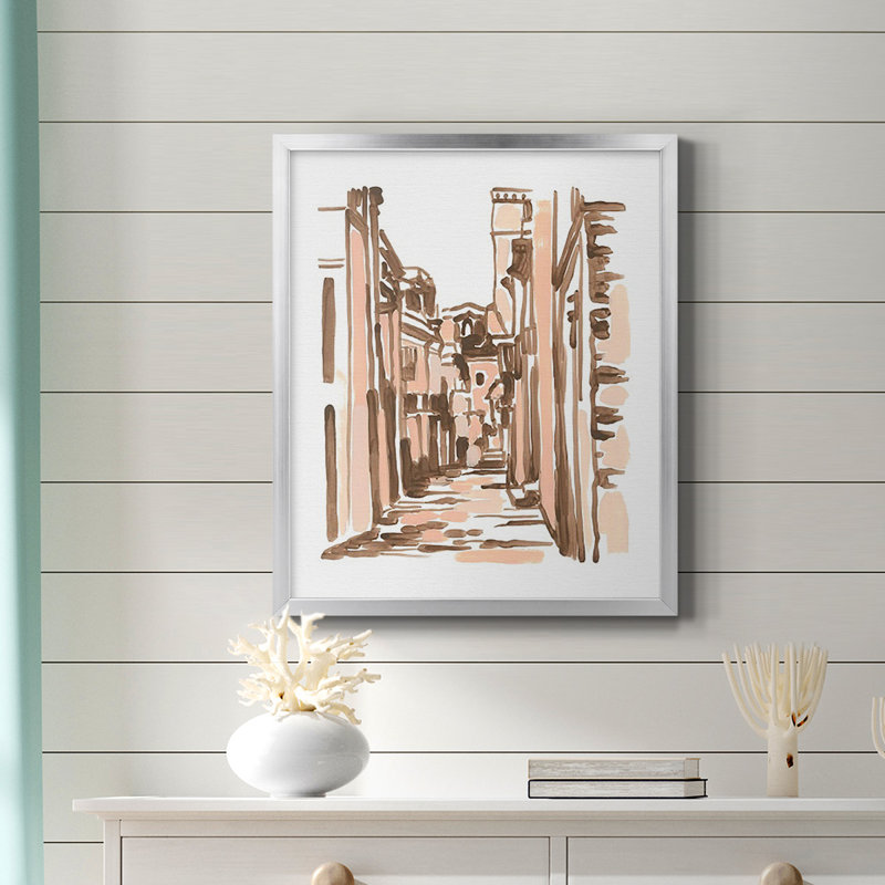 Blush Architecture Study VI Premium Framed Canvas - Ready to Hang, Silver, 24" H x 20" W