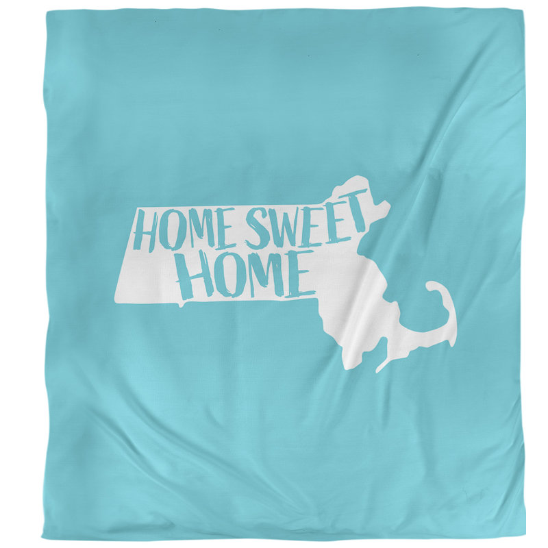Housse de couette simple Massachusetts, Housse de couette pour très grand lit, Violet, Polyester brossé