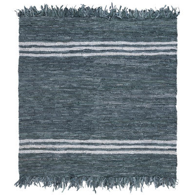 Tapis en cuir tissé à la main Kristell