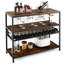 Floor Wine Bottle Rack Brown
