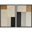 Art mural abstrait, ensemble de 2 reproductions d'art encadrées sur toile-118759665-118759667
