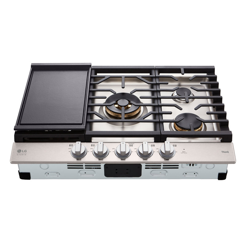 30" Natural Gas Cooktop with 5 Burners, Light Bronze