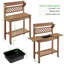 Jihane Fir Wood Potting Bench with Sliding Tabletop-1508481944