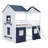 Low House Style Bunk Bed With Roof-1238491741-1238491742