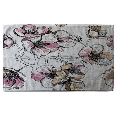 Cotton Floral Waffle Kitchen Towel