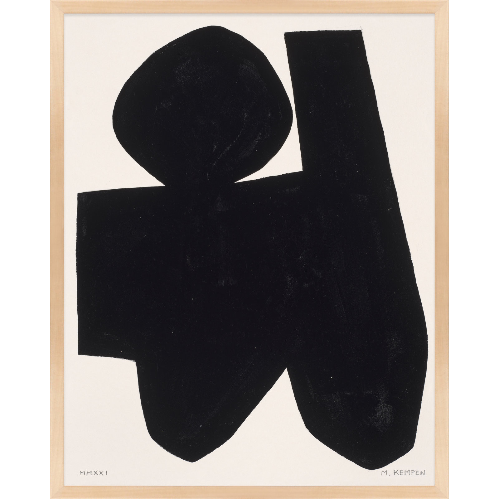 Module On White 4 by Michael Kempen, 25" H x 20" W x 1.25" D, Brown