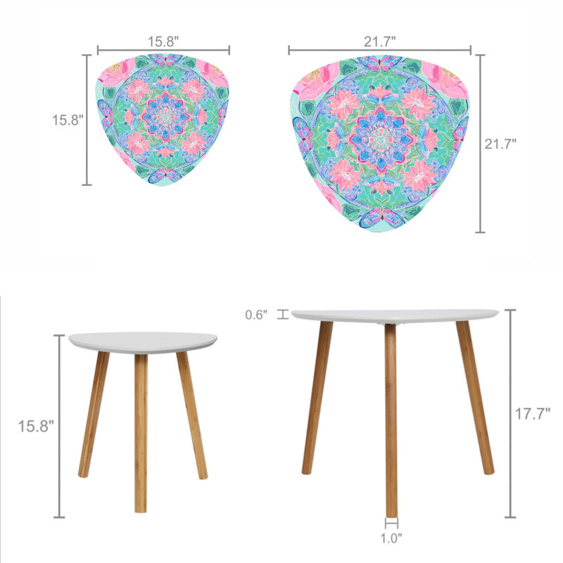 Ensemble de 2 tables basses gigognes Triangle