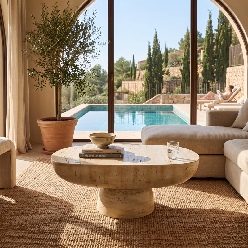 Berlare Single Coffee Table, Cream