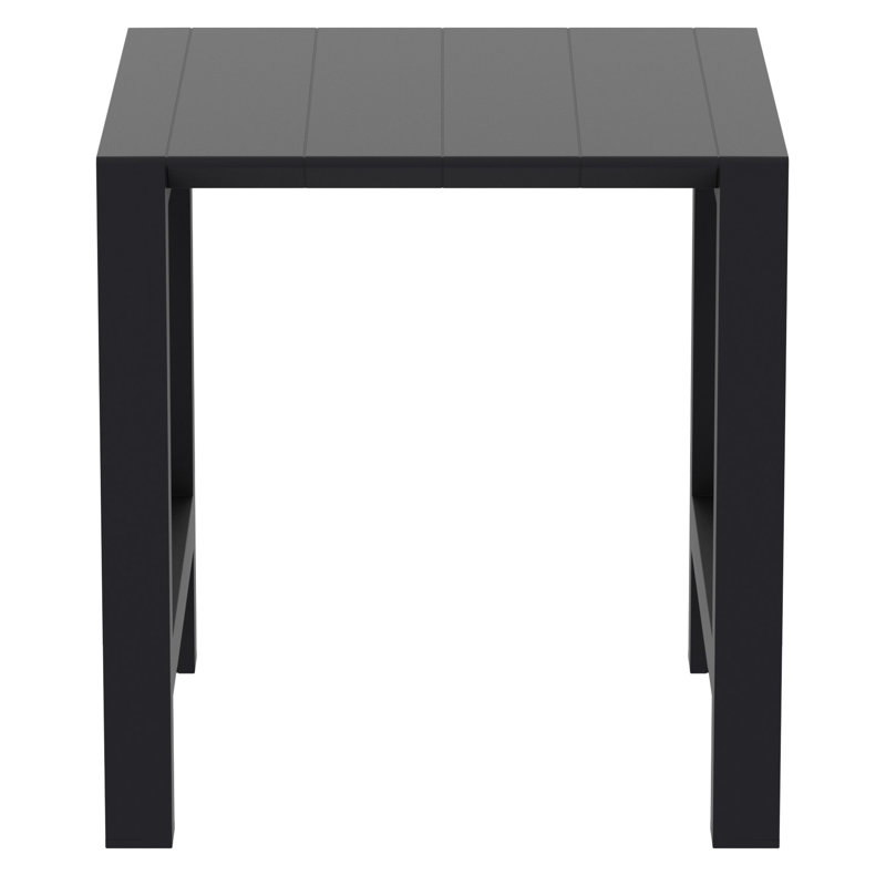 Table de bar extensible en plastique Farrah, Noir