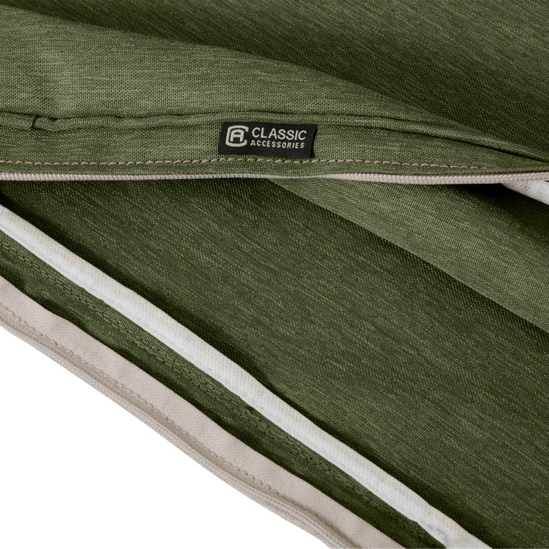Coussin de dossier extérieur Montlake, H 15 po x l 21 po x P 4 po, Polyester fougère chiné