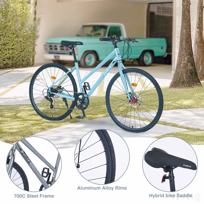 Vélo de route à 7 vitesses avec frein à disque 700c