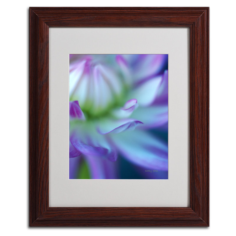« the color purple » par kathy yates, reproduction de photo encadrée, H 14 po x l 11 po x P 0,5 po, Brun - Biseautée