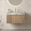 Meuble-lavabo de salle de bain avec lavabo, armoire de rangement murale avec tiroir de rangement