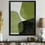 «Minimalisme vert avec formes simples de noir», impression sur toile, art mural minimaliste vert